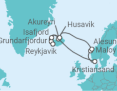 Itinéraire -  Islande et Norvège - Norwegian Cruise Line