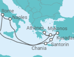 Itinéraire -  Italie, Grèce, Turquie - Royal Caribbean
