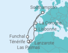 Itinéraire -  Iles Canaries et Madère - Royal Caribbean