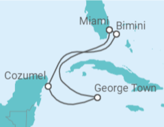 Itinéraire -  Iles Caiman, Mexique - Celebrity Cruises