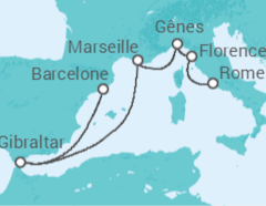 Itinéraire -  Gibraltar, France, Italie - Princess Cruises