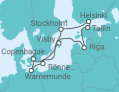 Itinéraire -  Suède, Lettonie, Estonie, Finlande, Danemark - MSC Croisières