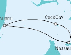Itinéraire -  Île Privée et Bahamas - 4 jours - Royal Caribbean