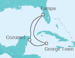 Itinéraire -  Iles Caiman, Mexique - Royal Caribbean