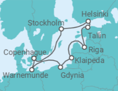 Itinéraire -  Danemark, Allemagne, Pologne, Lituanie, Lettonie, Estonie, Finlande - MSC Croisières