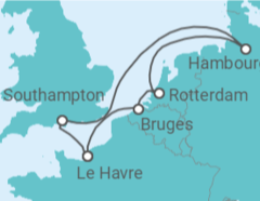Itinéraire -  Belgique, France, Royaume-Uni, Allemagne - MSC Croisières