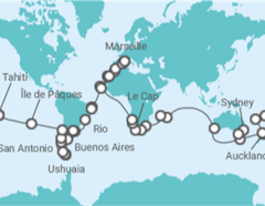 Itinéraire -  Tour du Monde 2025 Costa - Costa Croisières