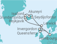 Itinéraire -  Islande et Îles Britanniques - Costa Croisières