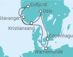 Itinéraire -  Allemagne, Norvège - MSC Croisières