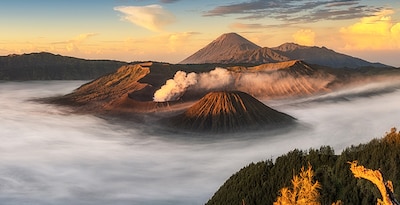 Java avec randonnée sur les volcans