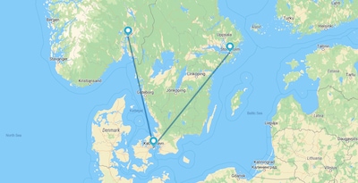 Stockholm, Copenhague et Oslo en avion Stockholm, Copenhague et Oslo en avion