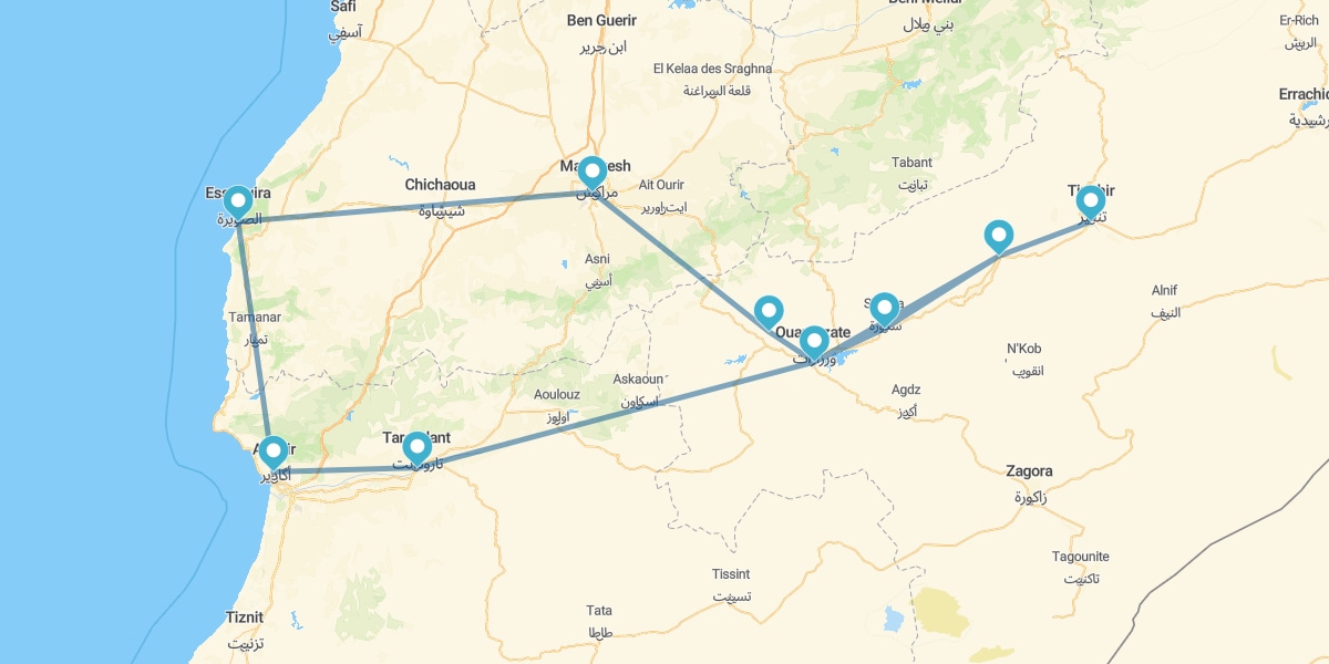 Route à travers le sud du pays des mille saveurs