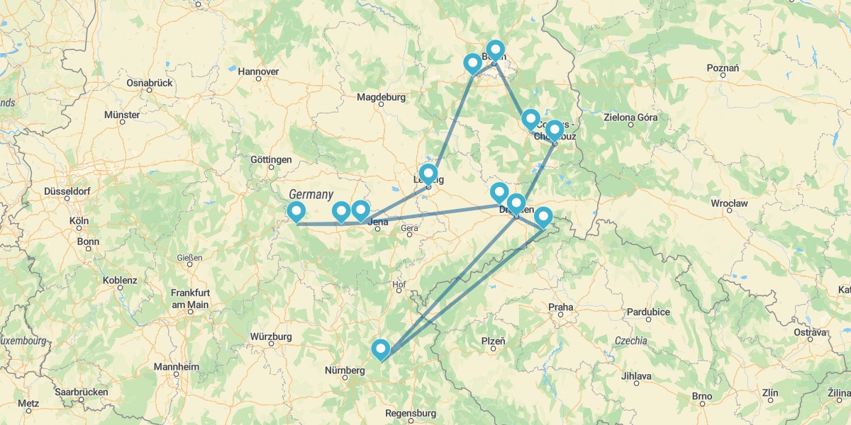 Route de l'Est de l'Allemagne, au-delà du mur