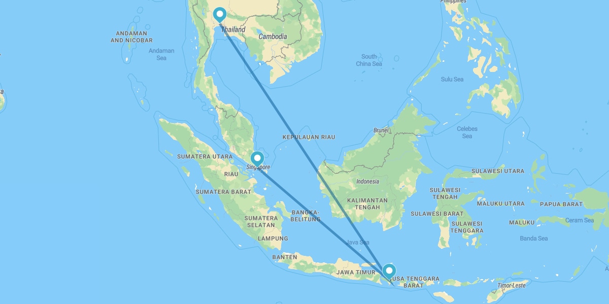 Bangkok, Bali et Singapour