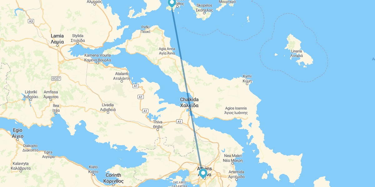 Athènes et Skiathos en avion