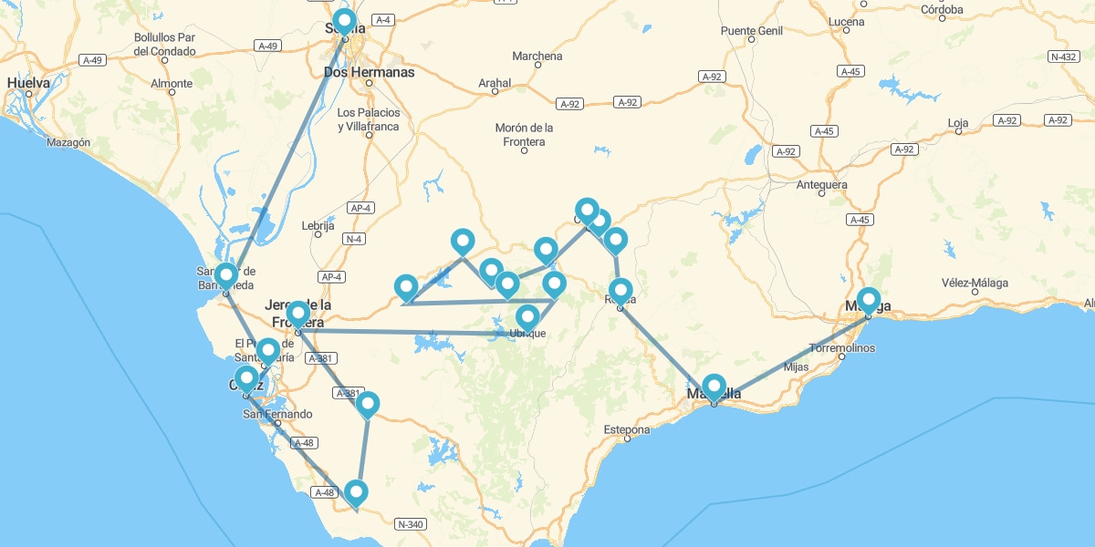 Route des Villages Blancs et Trésors Andalous