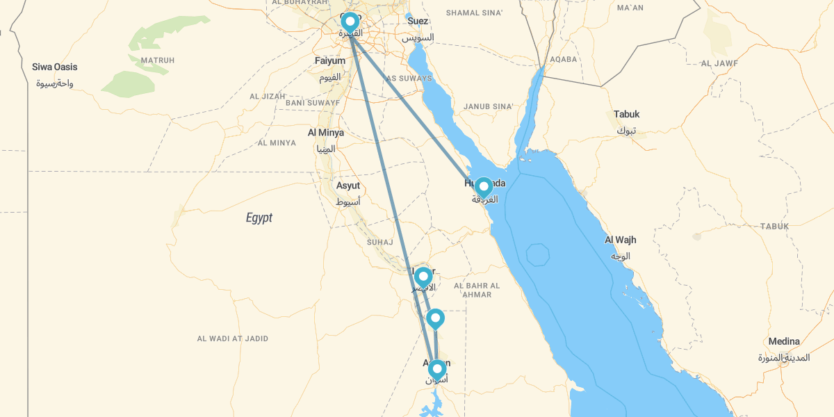 Caire, Croisière 4 nuits et Hurghada