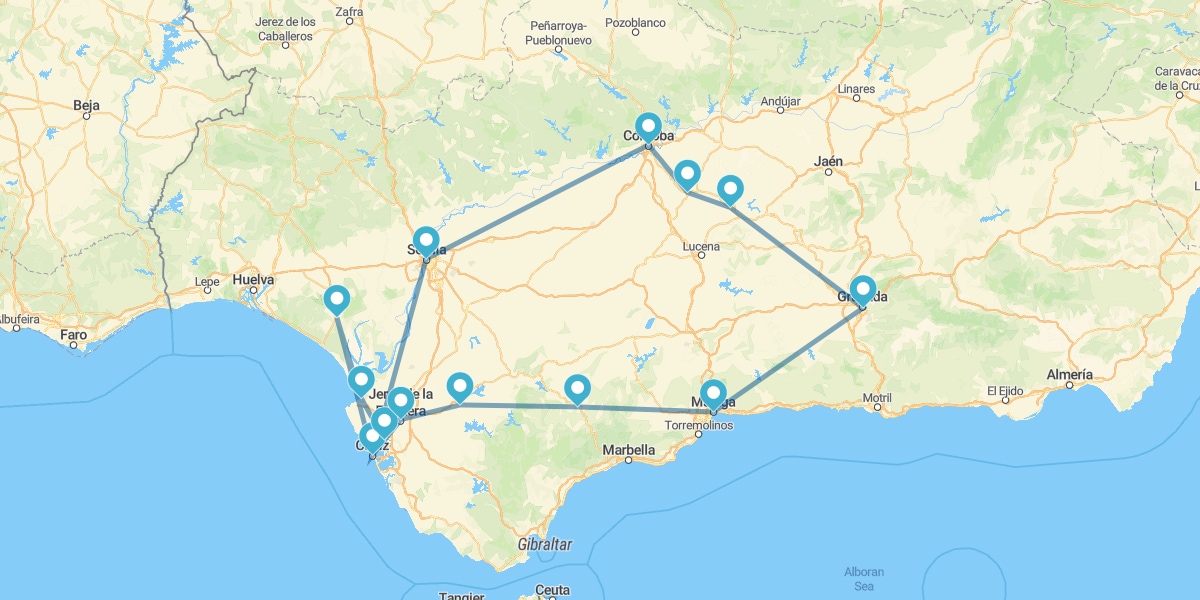 Route pour découvrir l'Andalousie