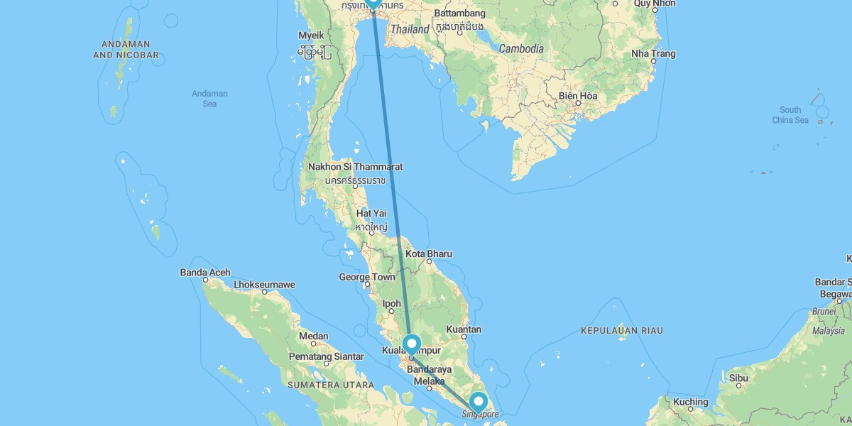 Bangkok, Kuala Lumpur et Singapour