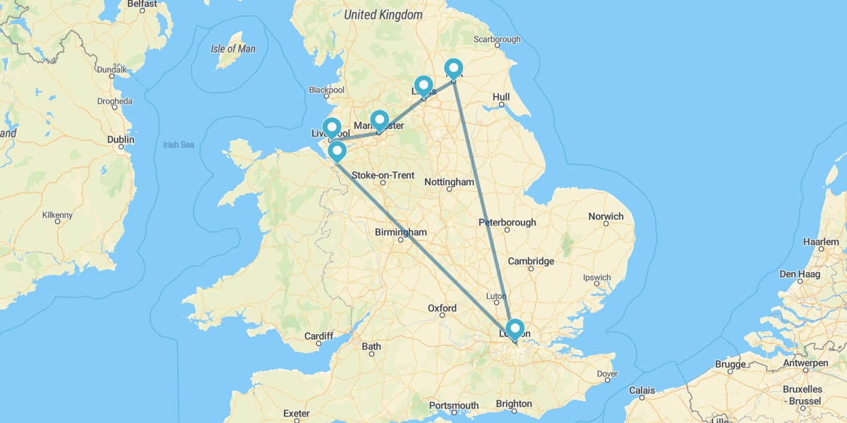 Route des Grandes Villes du Nord de l'Angleterre