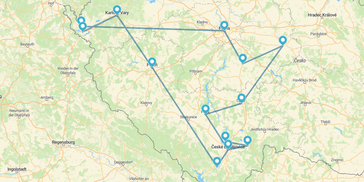 Route entre Châteaux et Stations Thermales