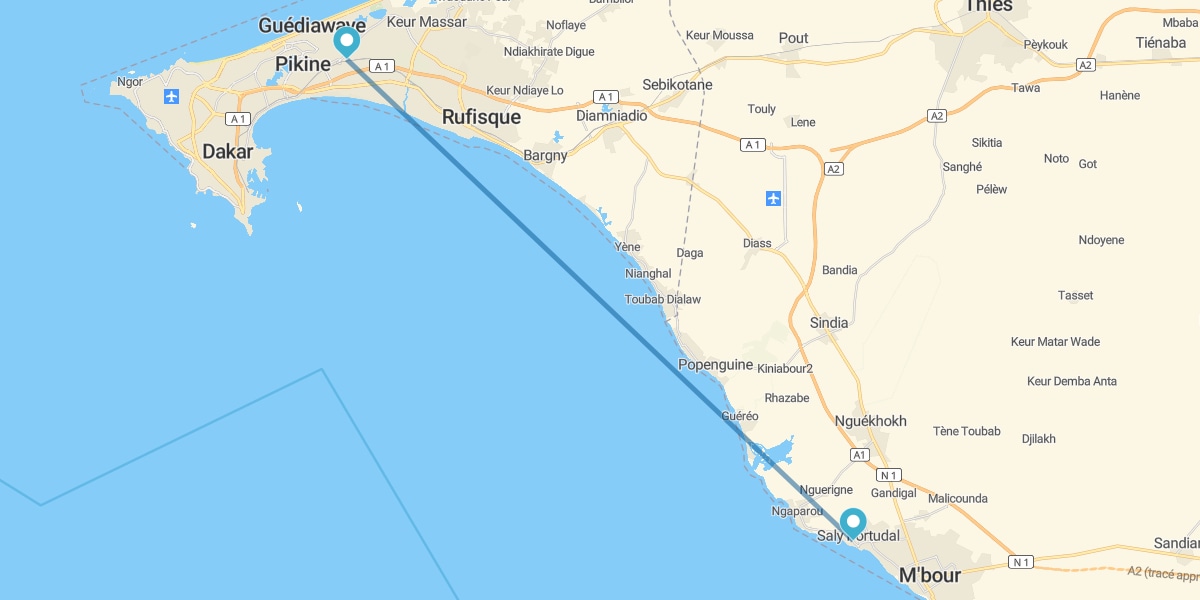 Dakar et Petit Côte-Saly Portudal