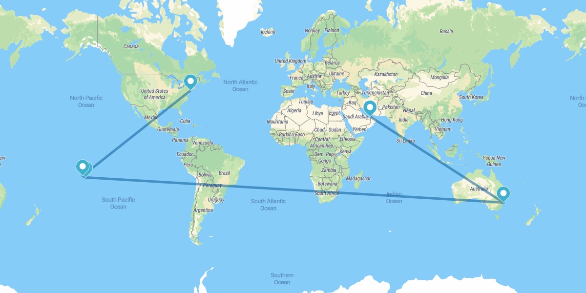 Dubaï, Sydney, Polynésie Française et New York