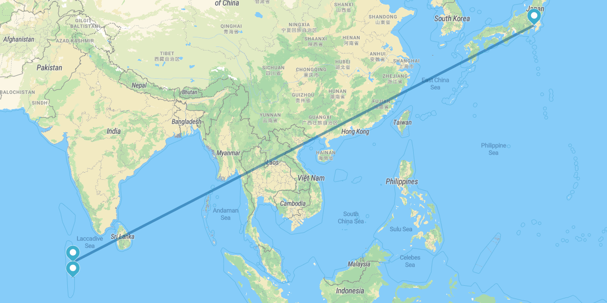 Tokyo et Maldives