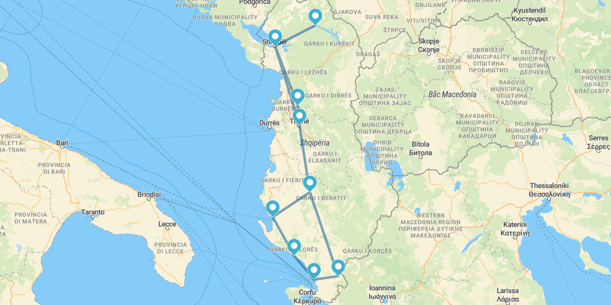 Route de l'Albanie à l'état pur