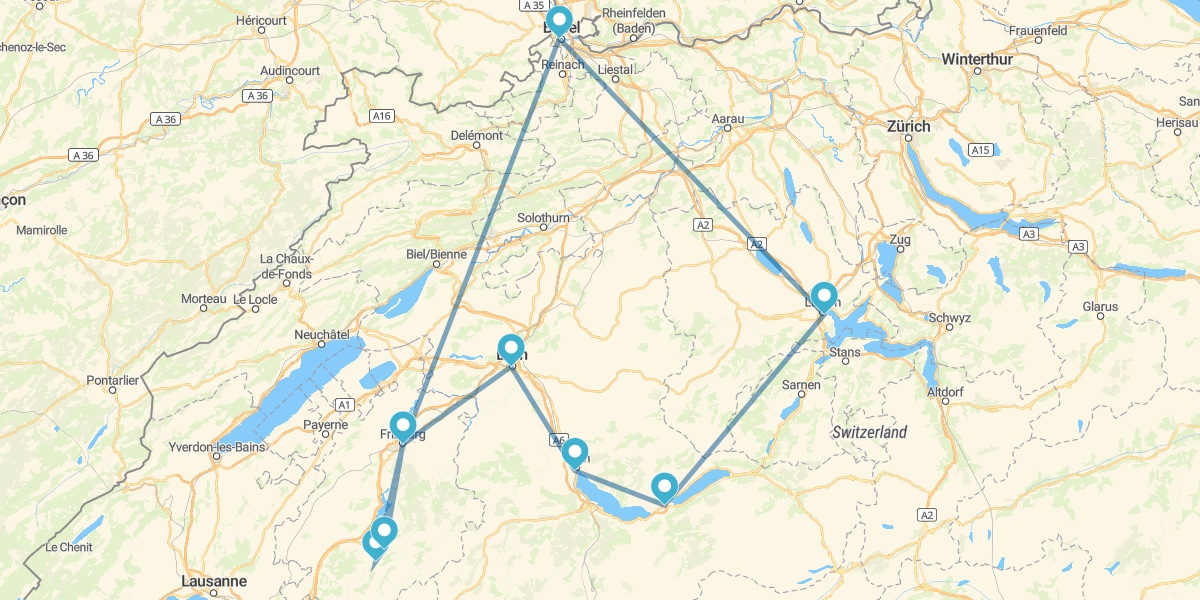 Route à travers le Toit de l'Europe