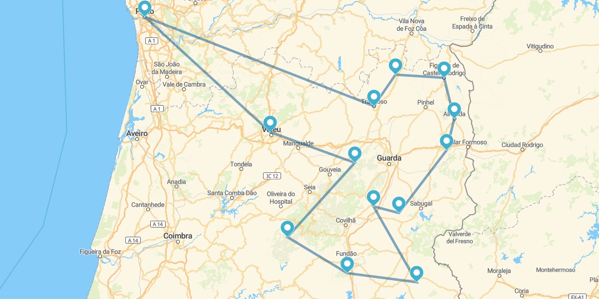 Route à travers les Villages Historiques du Portugal