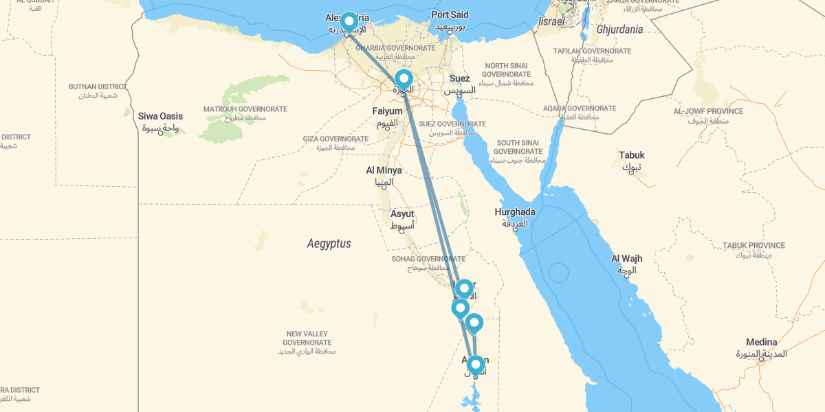 Caire, Croisière sur le Nil et Alexandrie submergée