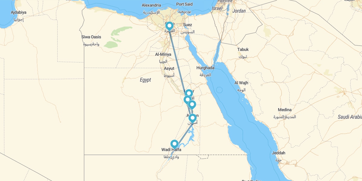 Le Nil, Abou Simbel, le lac Nasser et le Caire