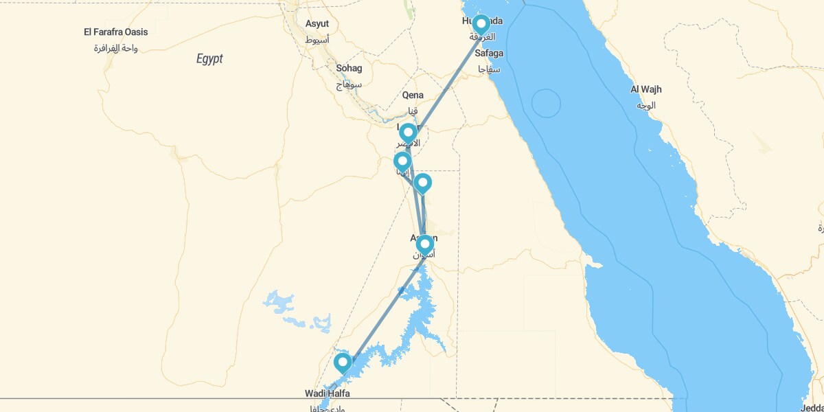 Hurghada, Croisière sur le Nil et Abou Simbel