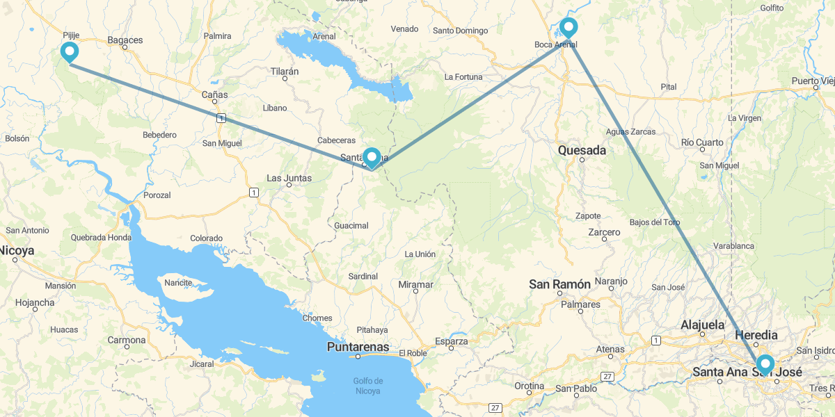 San José, Arenal, Monteverde et Guanacaste