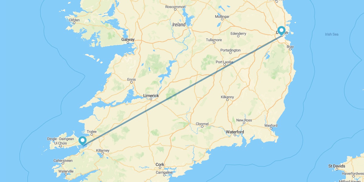 Dublin et Kerry en avion