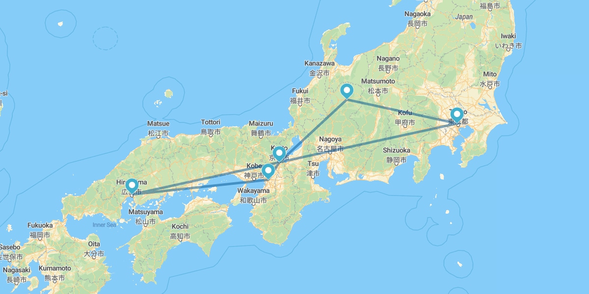 Tokyo, Hiroshima, Osaka, Kyoto et Takayama