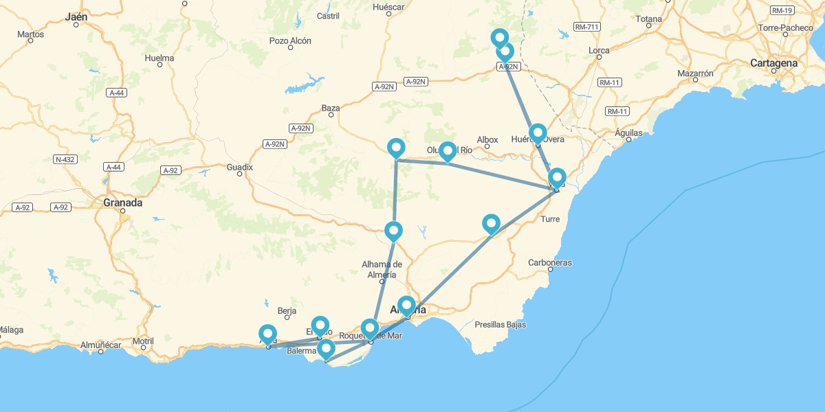 Route pour découvrir la région d'Almería, terra de contrastes