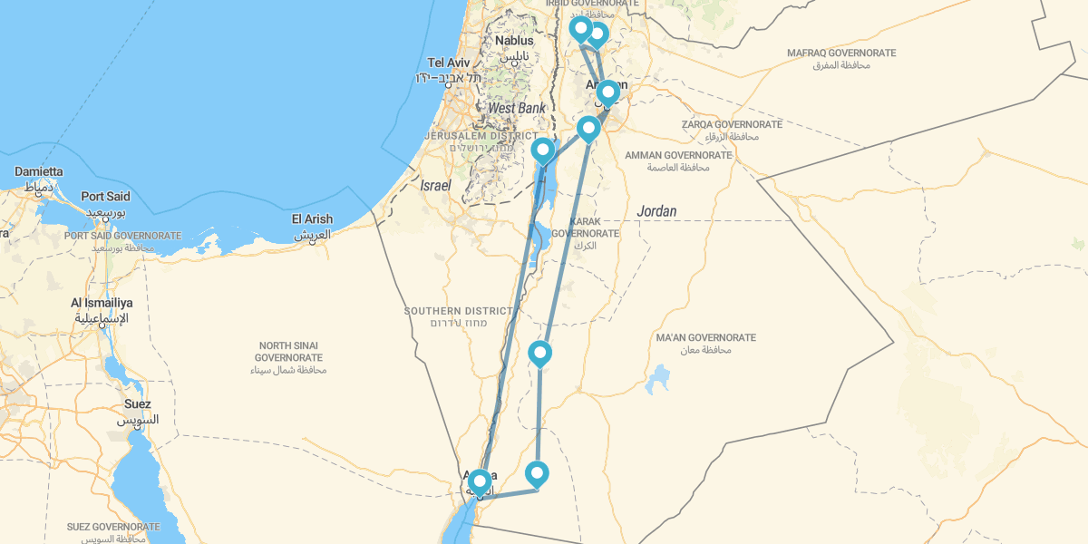 Jordanie avec nuit à Aqaba et à la Mer Morte