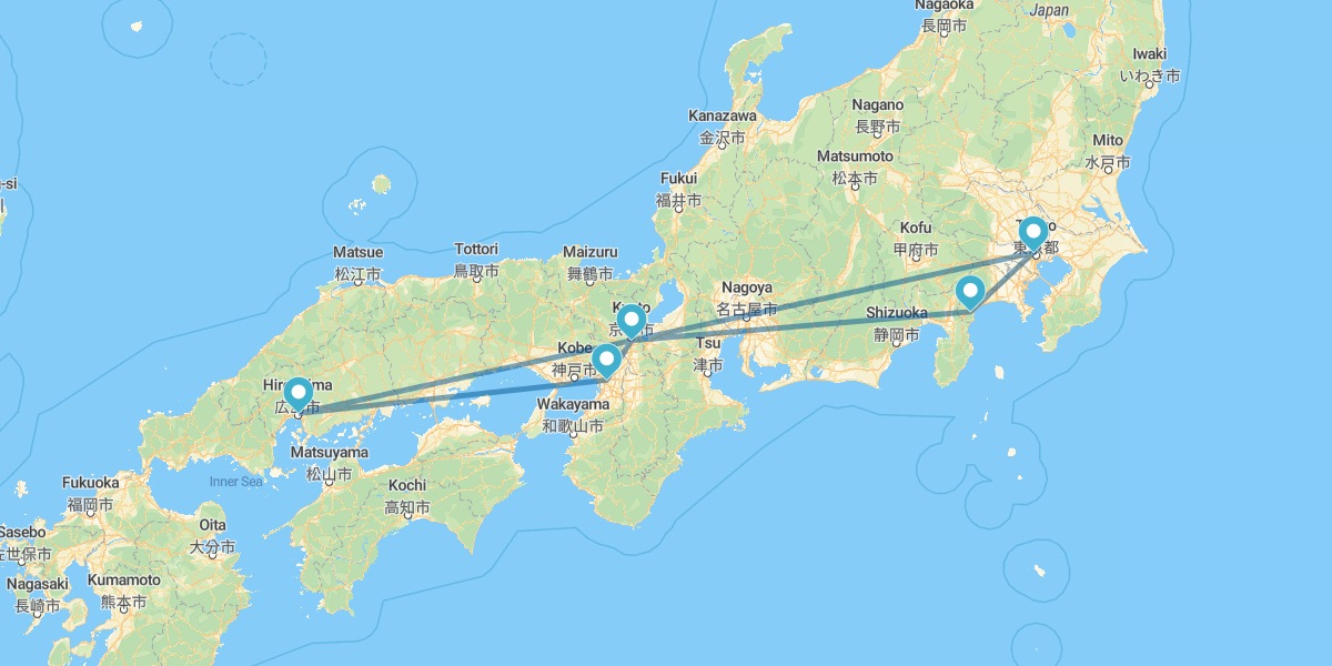 Tokyo, Hiroshima, Osaka, Kyoto et Hakone