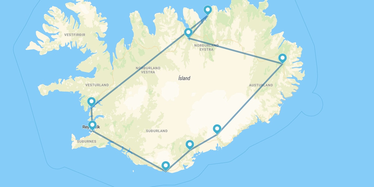 Reykjavik, Cercle d’Or, Jökulsarlon, Husavik et Snæfellsnes