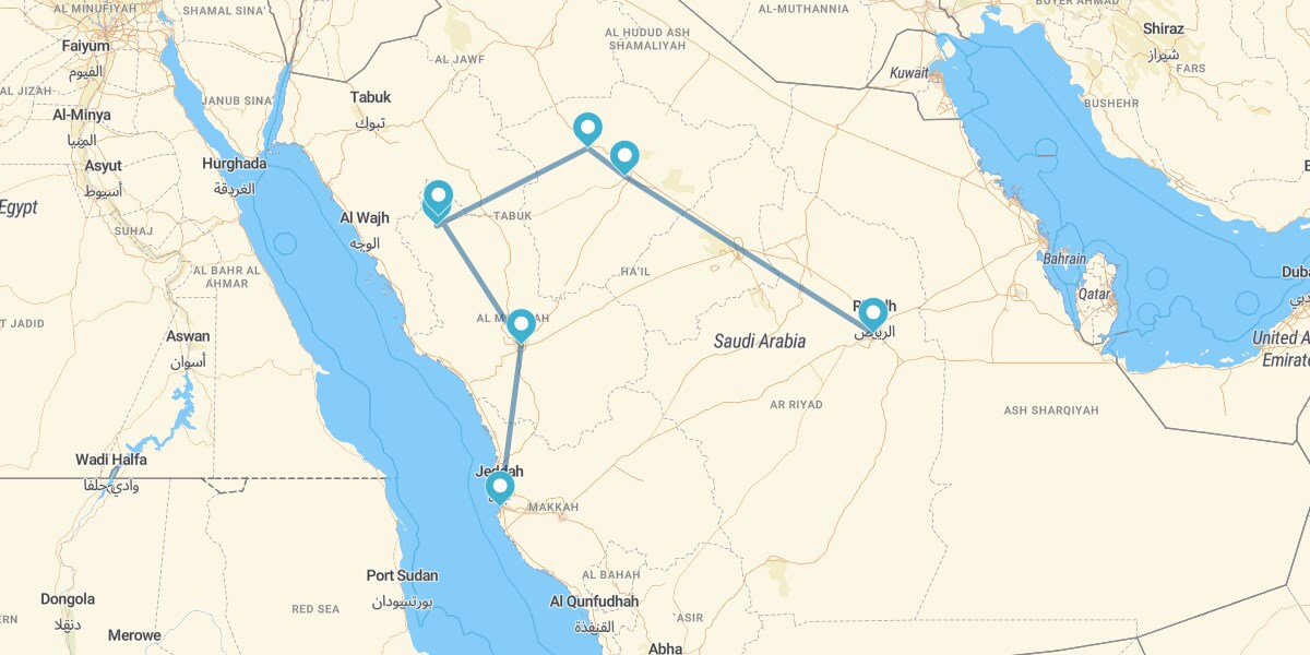 De Riyad à Djeddah