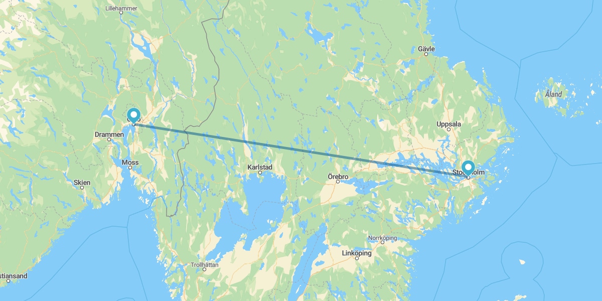 Oslo et Stockholm en avion