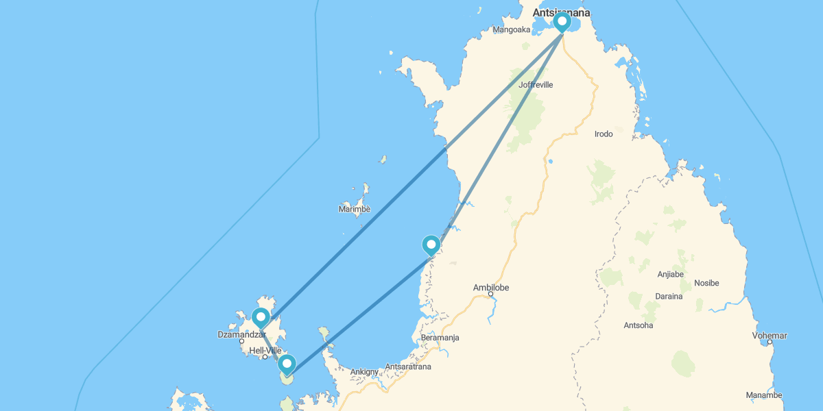 Nord de Madagascar avec Nosy Be