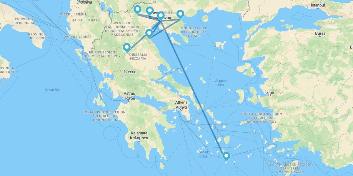 Théssalonique, Monastères des Météores et la Grèce du Nord avec Santorin