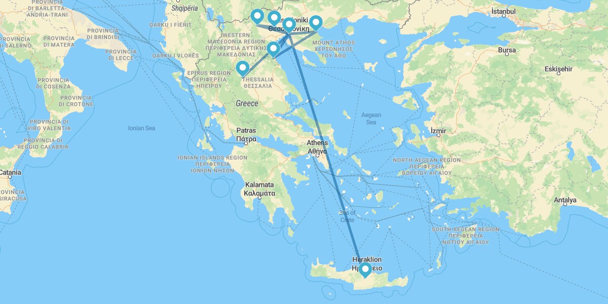 Théssalonique Monastères des Météores, la Grèce du Nord et la Crète