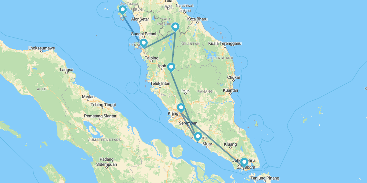 Singapour, Malaisie péninsulaire et Langkawi