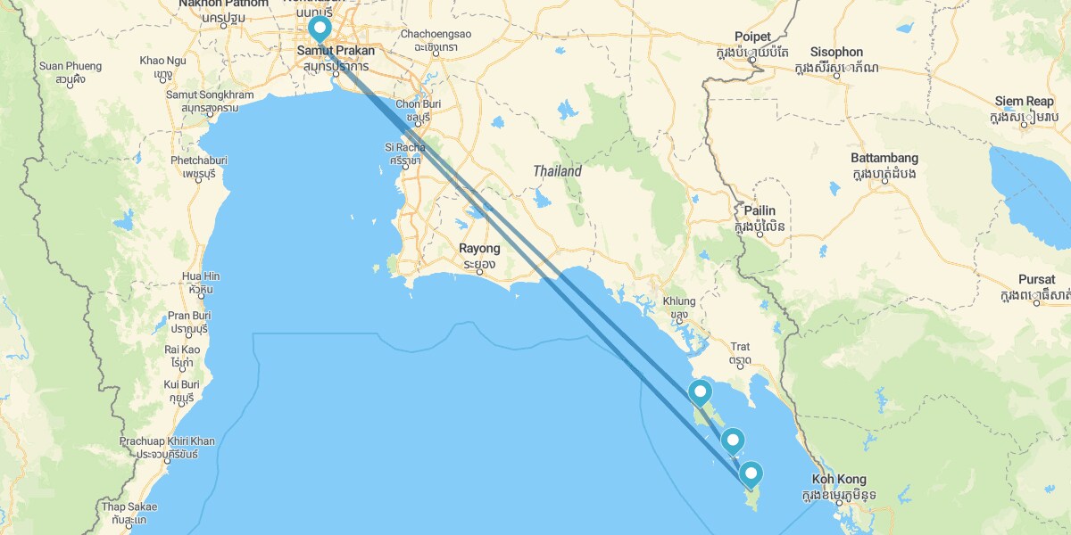 Bangkok, Koh Chang, Koh Mak et Koh Kood