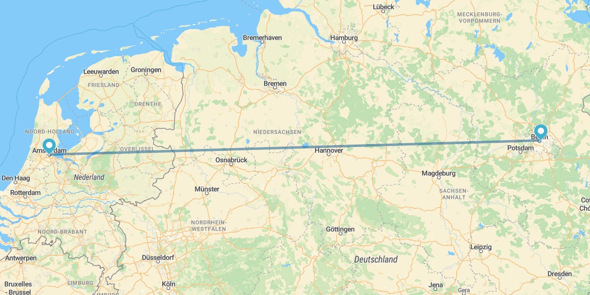 Amsterdam et Berlin en train