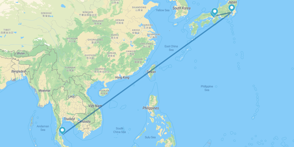 Osaka, Kyoto, Tokyo et Koh Samui